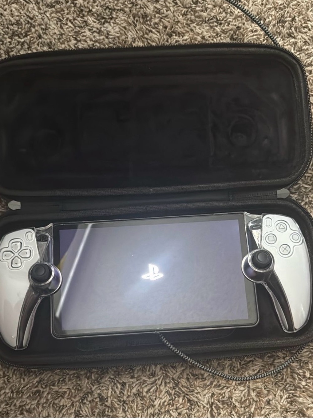 Sony PlayStation Portal Gaming Console with White Controller and Black Case